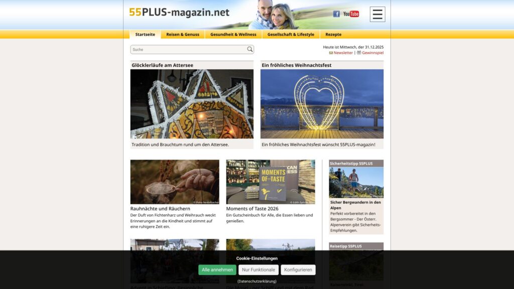 Screenshot of backlink 55plus-magazin.net