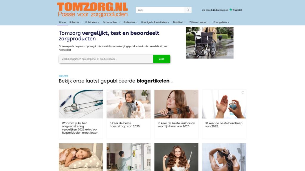 Screenshot of backlink tomzorg.nl