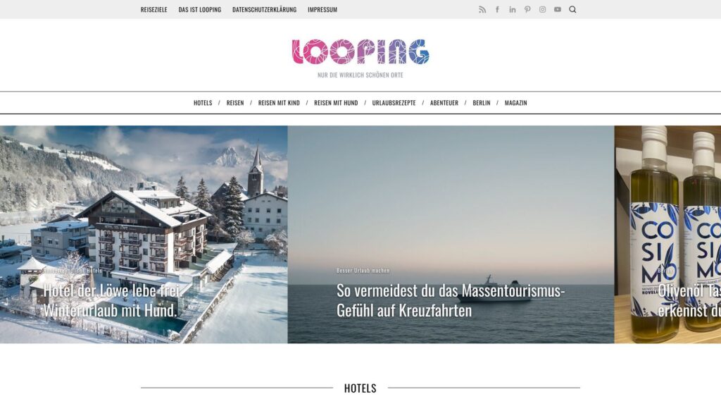 Screenshot of backlink looping-magazin.de