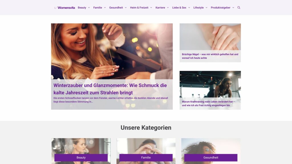 Screenshot of backlink womensvita.de