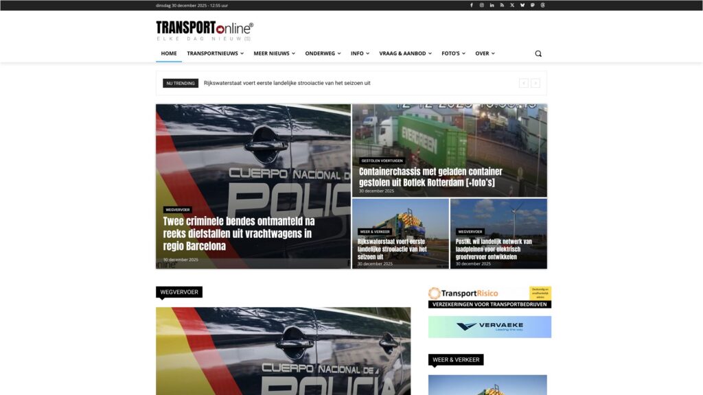 Screenshot of backlink transport-online.nl