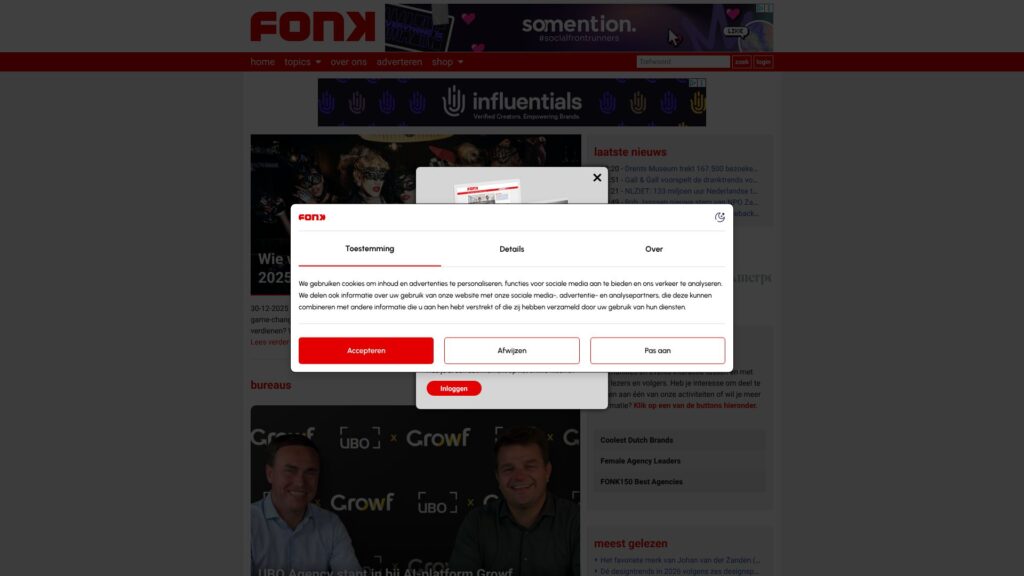 Screenshot of backlink fonkmagazine.nl