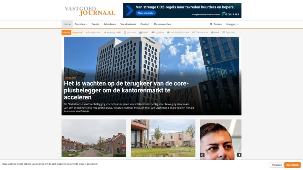 Screenshot of backlink vastgoedjournaal.nl