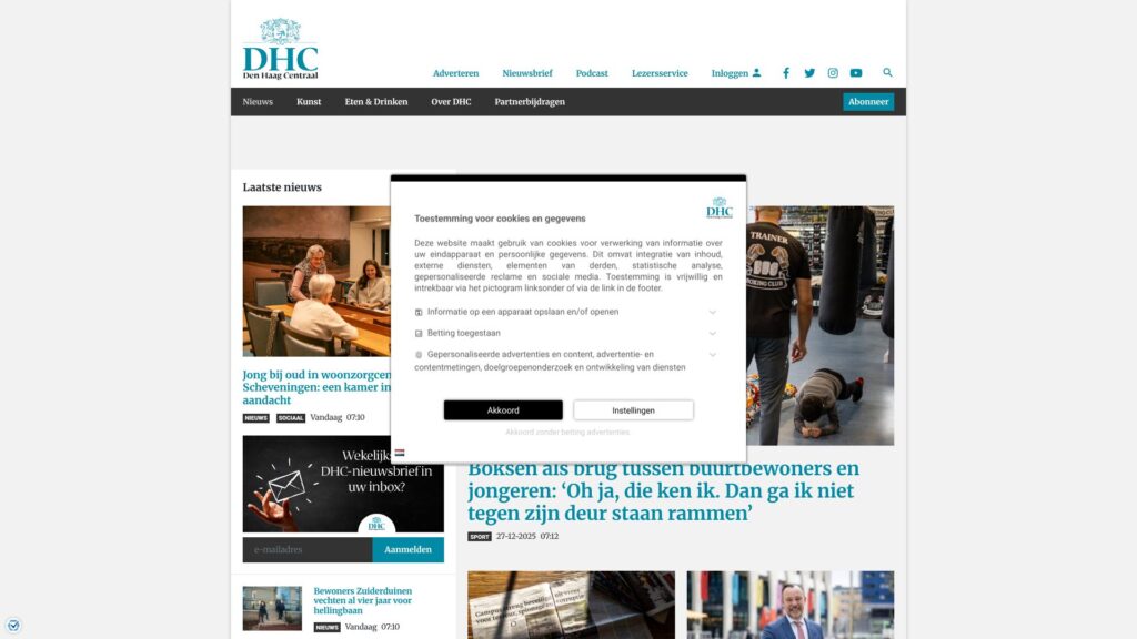 Screenshot of backlink denhaagcentraal.net