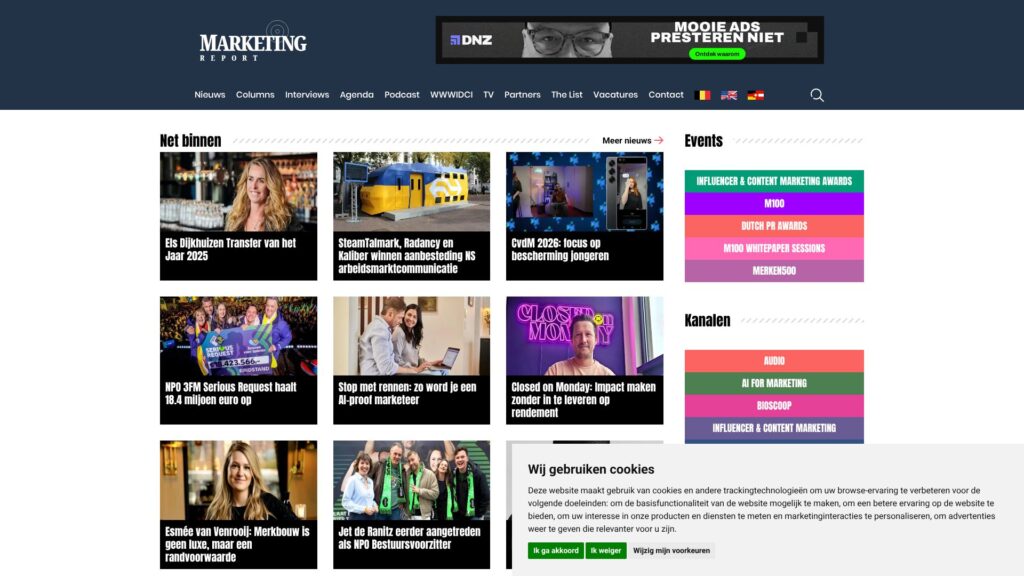 Screenshot of backlink marketingreport.nl