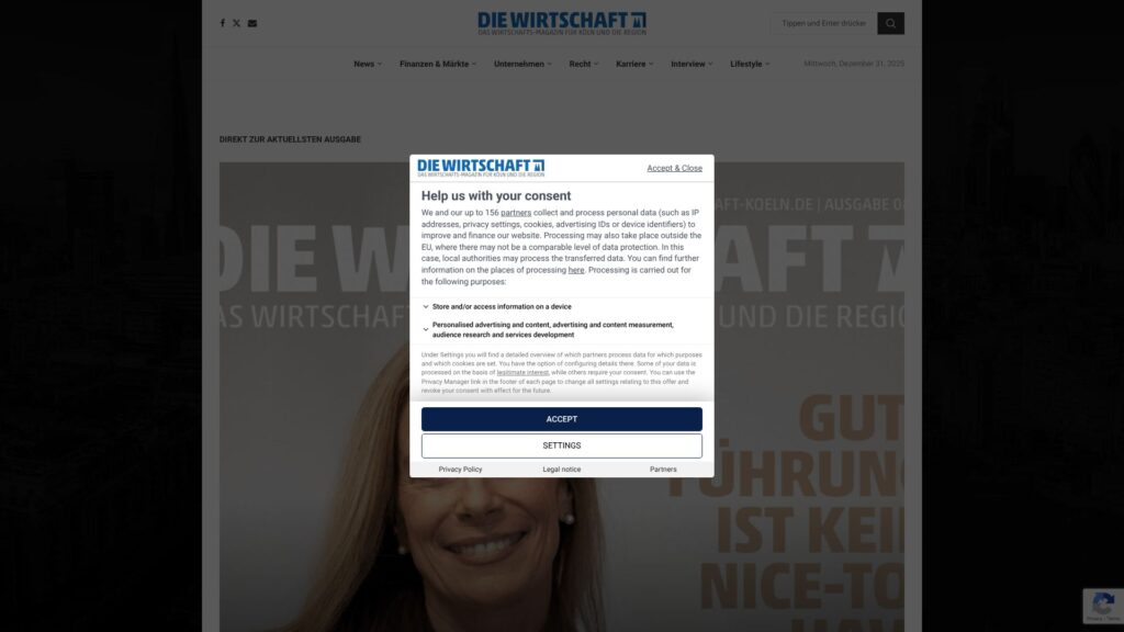Screenshot of backlink diewirtschaft-koeln.de