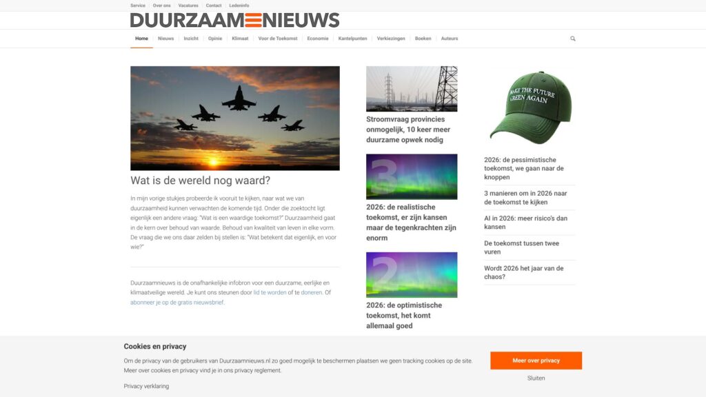 Screenshot of backlink duurzaamnieuws.nl