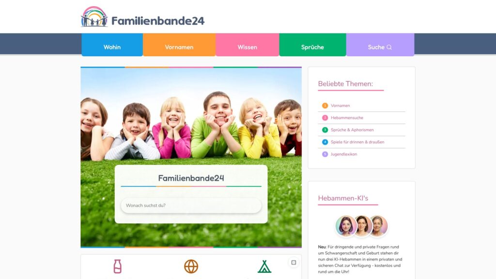 Screenshot of backlink familienbande24.de