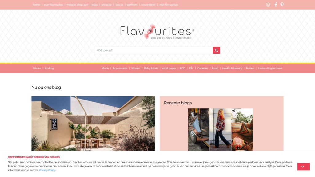 Screenshot of backlink flavourites.nl