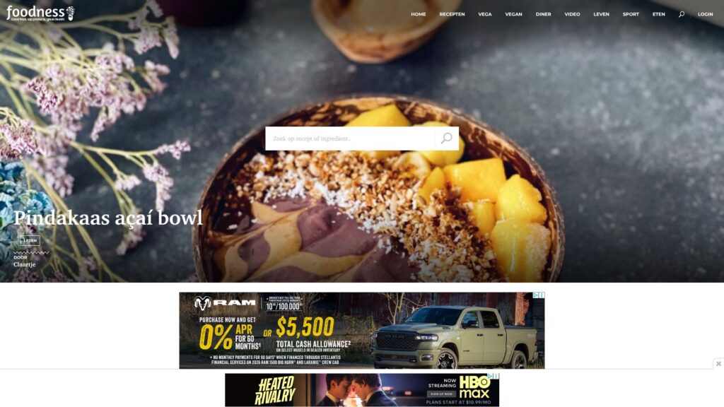 Screenshot of backlink foodness.nl