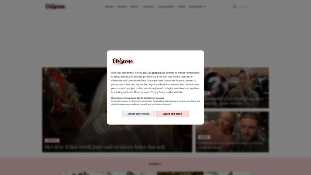 Screenshot of backlink girlscene.nl