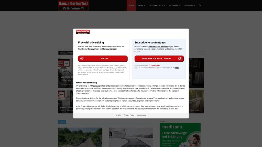 Screenshot of backlink haus-garten-test.de