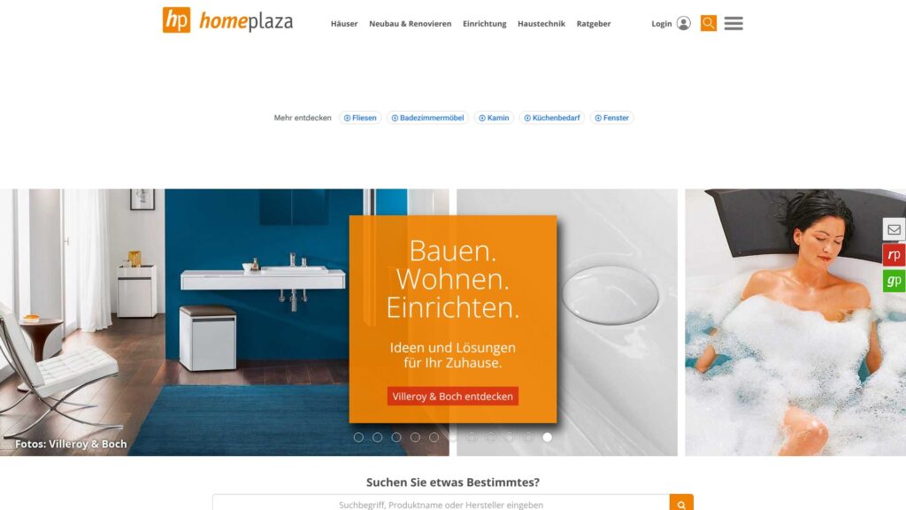 Screenshot of backlink homeplaza.de