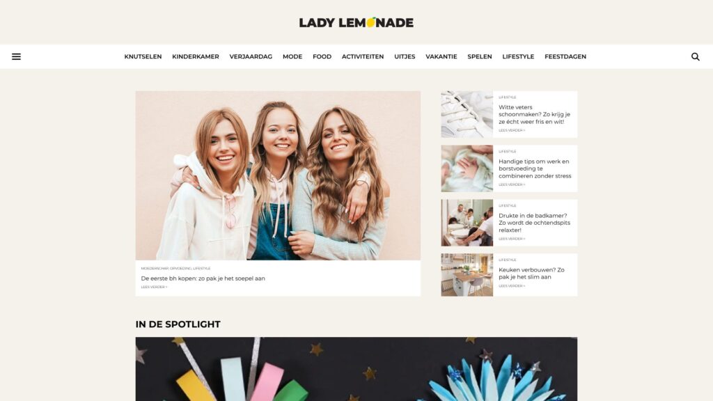 Screenshot of backlink ladylemonade.nl