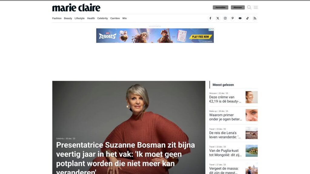 Screenshot of backlink marieclaire.nl