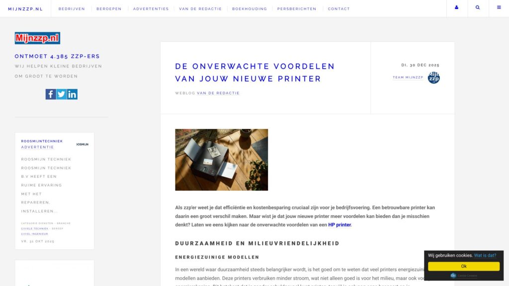 Screenshot of backlink mijnzzp.nl