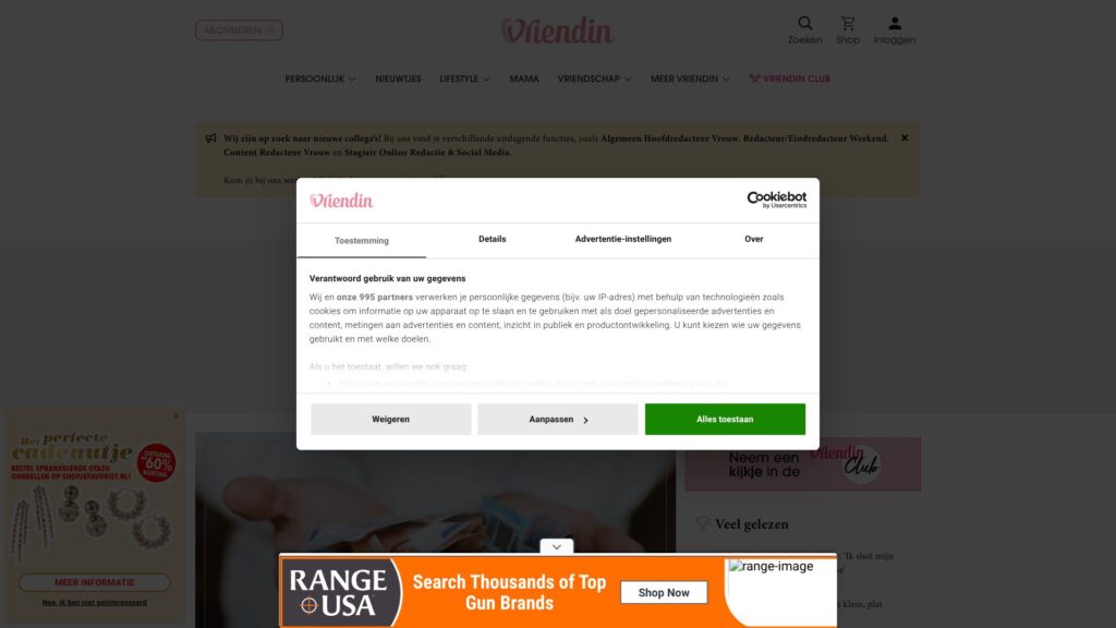 Screenshot of backlink vriendin.nl