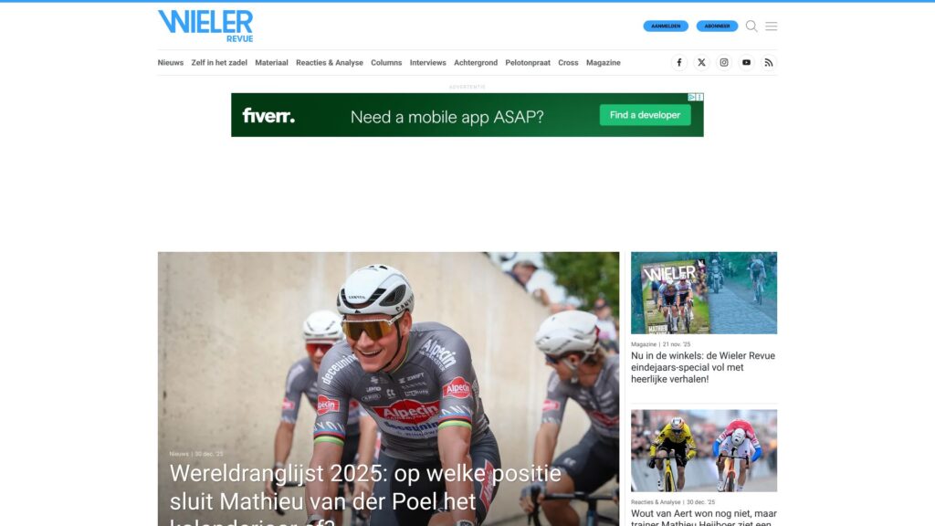 Screenshot of backlink wielerrevue.nl