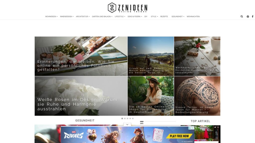 Screenshot of backlink zenideen.com