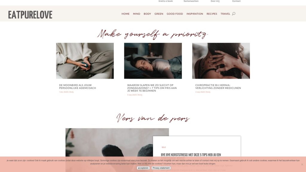Screenshot of backlink eatpurelove.nl
