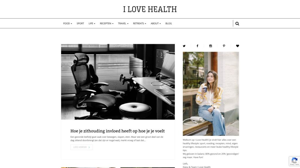 Screenshot of backlink ilovehealth.nl