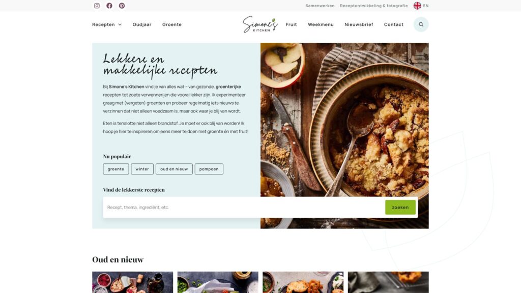Screenshot of backlink simoneskitchen.nl