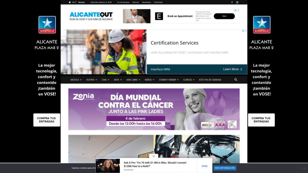 Screenshot of backlink alicanteout.com