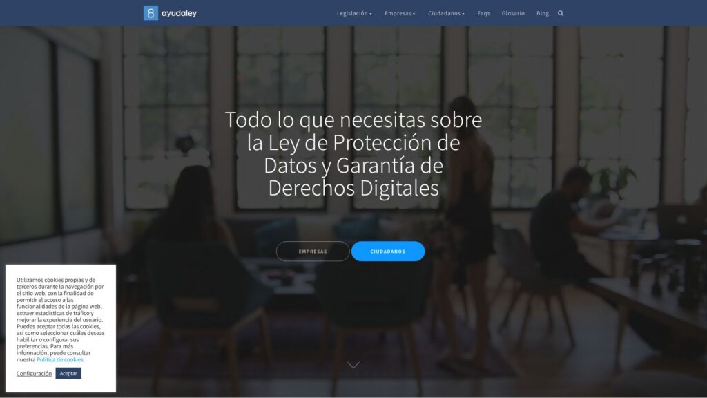 Screenshot of backlink ayudaleyprotecciondatos.es