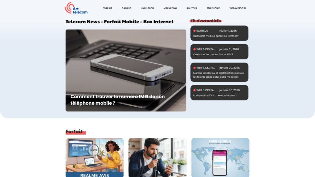 Screenshot of backlink art-telecom.fr