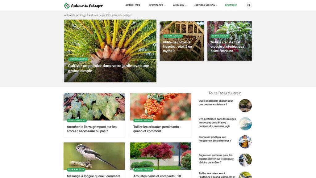 Screenshot of backlink autourdupotager.com