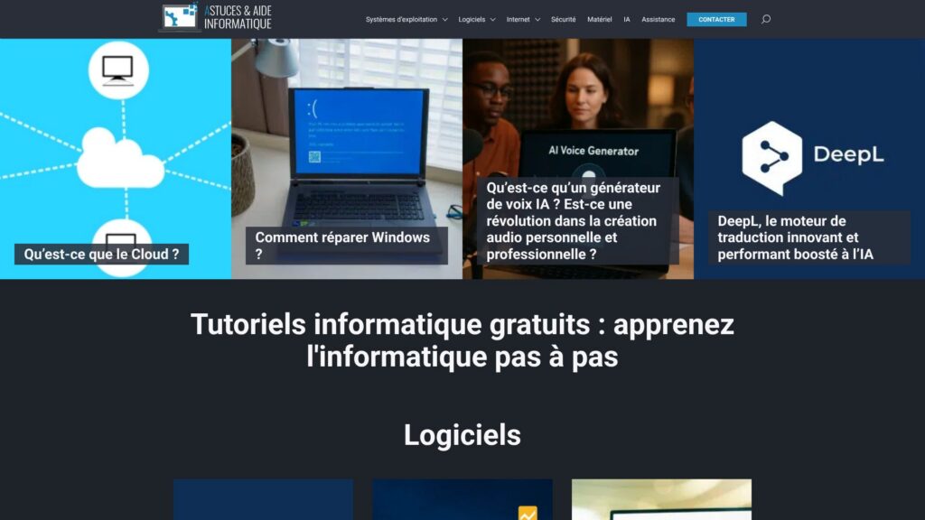 Screenshot of backlink astuces-aide-informatique.info