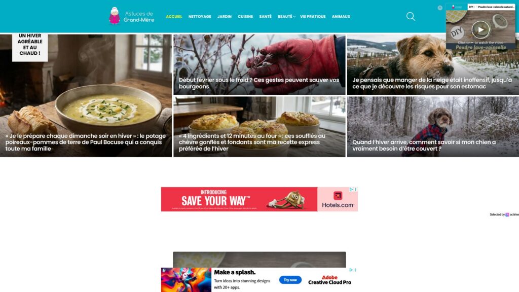 Screenshot of backlink astucesdegrandmere.net