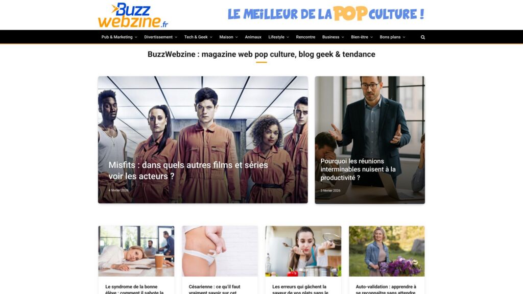 Screenshot of backlink buzzwebzine.fr