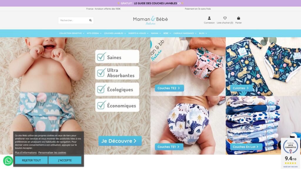 Screenshot of backlink mamanetbebenature.fr