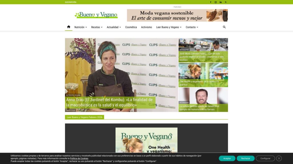 Screenshot of backlink buenoyvegano.com