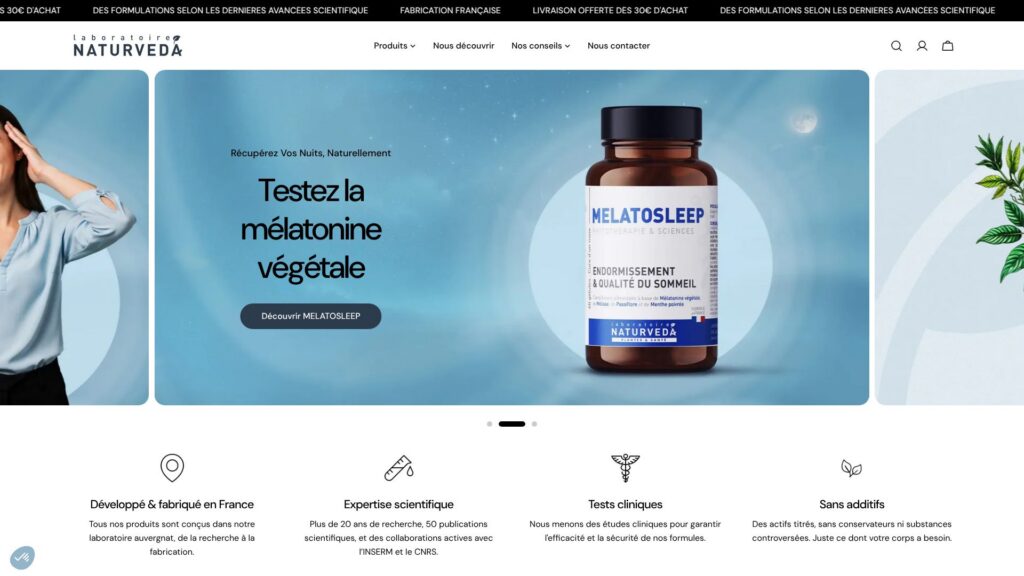 Screenshot of backlink naturveda.fr