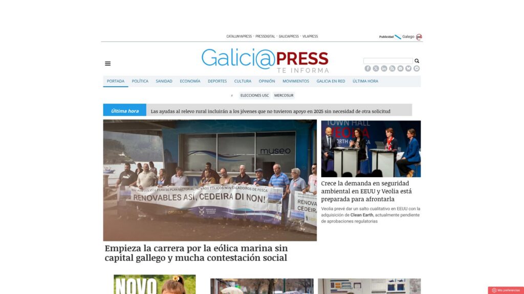 Screenshot of backlink galiciapress.es