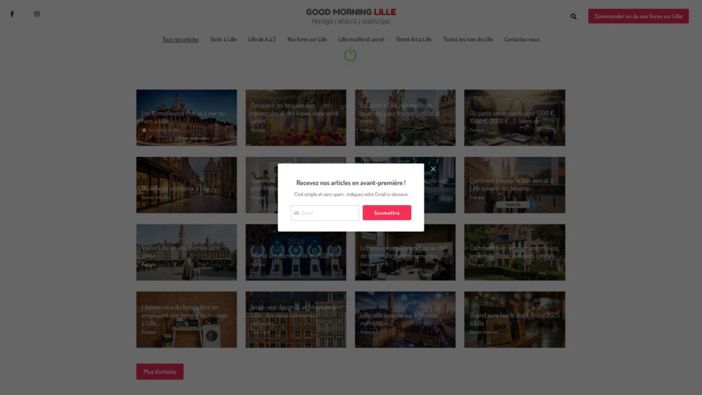 Screenshot of backlink goodmorninglille.org