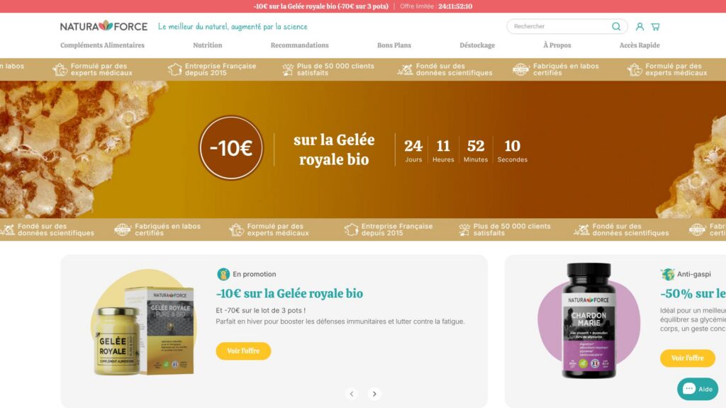 Screenshot of backlink naturaforce.com