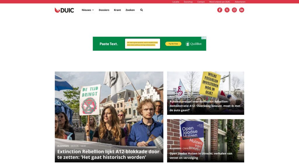 Screenshot of backlink duic.nl