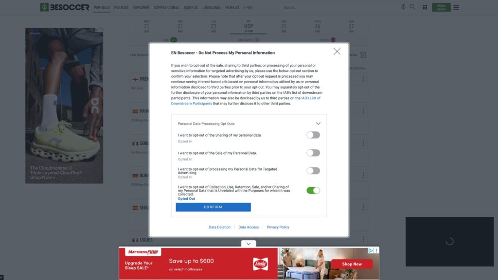 Screenshot of backlink es.besoccer.com