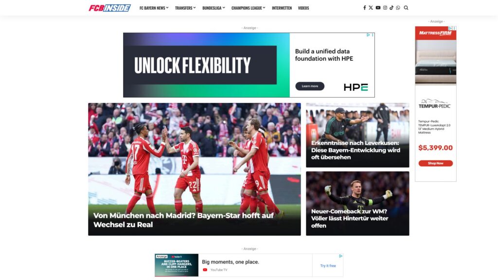 Screenshot of backlink fcbinside.de