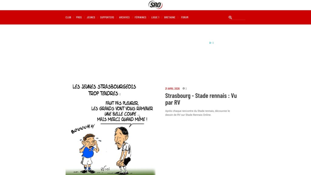 Screenshot of backlink stade-rennais-online.com